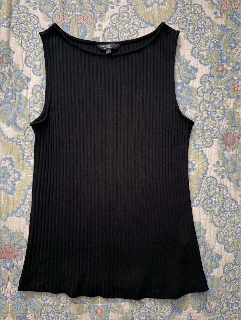 Liverpool Los Angeles Women’s Black Ribbed Sleeveless Tank M - Picture 4 of 8